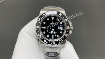 Clean Factory Rolex GMT-Master ii 40mm Oyster Band Black Ceramic Bezel 3285 Movement Watch